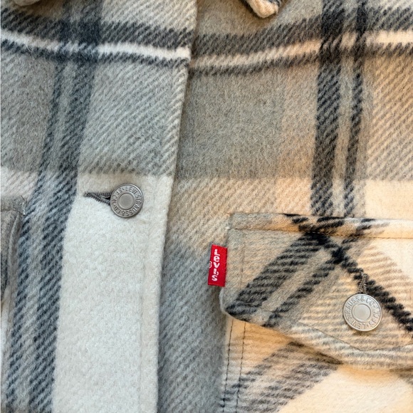 Levi’s Men’s Large Plaid Quilted Shacket Jacket - Picture 5 of 8